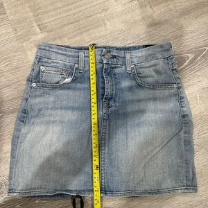 7 For All Mankind Blue Mini Pencil Skirt Casual